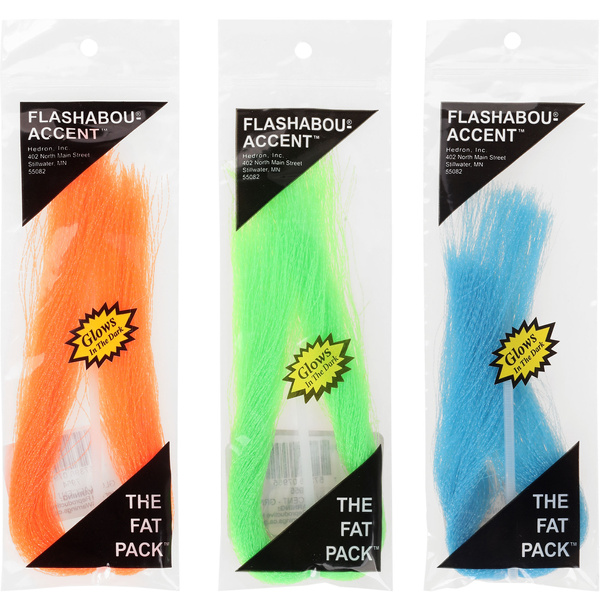 Fibre sintetiche per mosche artificiali Hedron Flashabou Glo