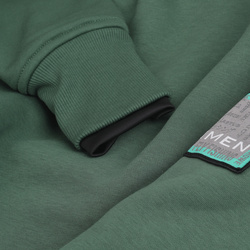 Felpa con cappuccio e ricamo Taimen Menza - Dk. Green
