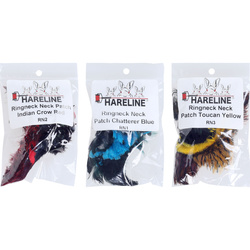 Hareline Porzione di pelle del collo di fagiano comune con piume
