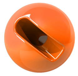 FFGene palline scanalate in tungsteno Fl. Orange (10)