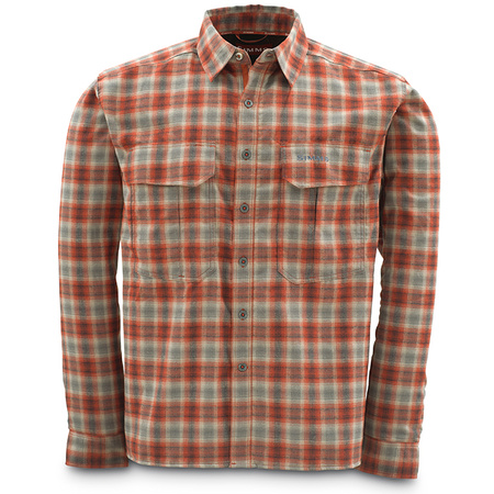 Simms Coldweather Shirt Redwood Plaid