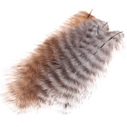 Hareline Piume da hackle morbida Grizzly
