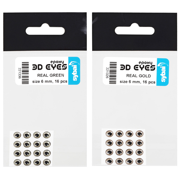 Occhi per mosche Sybai 3D Epoxy Eyes Real