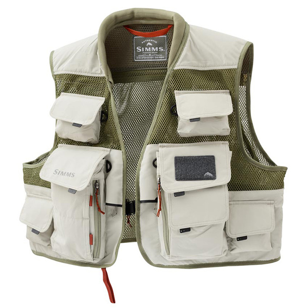 Gilet da pesca Simms Vertical Mesh  Khaki