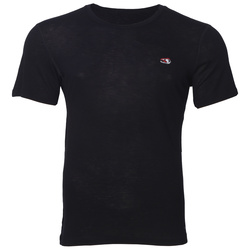 Taimen Uur T-shirt a maniche corte in misto cotone e merino - Deep Black