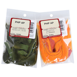 Wapsi Strisce larghe di pelle di coniglio con pelo, taglio Texas