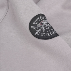 Felpa con cappuccio Taimen Menza Embroidery Zippered - Lt. Grey