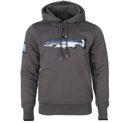 Felpa con cappuccio e ricamo Taimen Menza - Grey