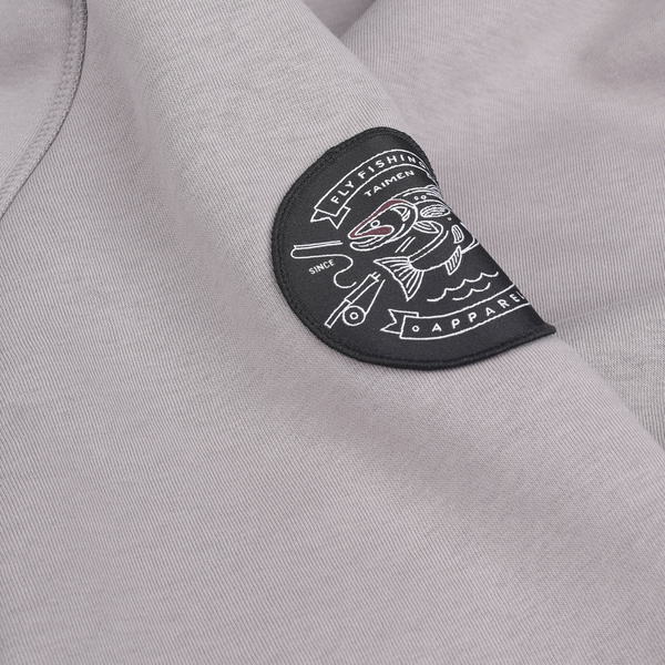 Felpa con cappuccio Taimen Menza Embroidery Zippered - Lt. Grey