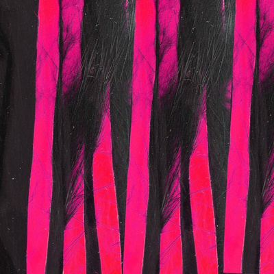 Black with Fl Fuchsia Accent