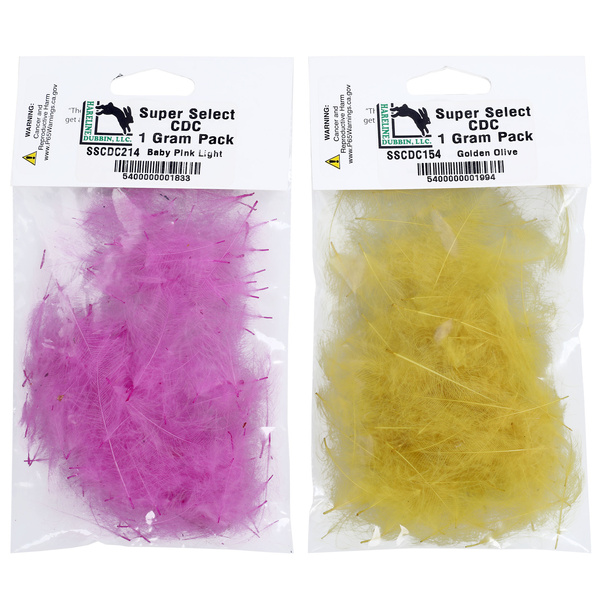 Hareline Piume CDC Super Select, confezione da 1 Gram