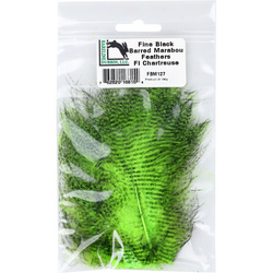 Hareline Fine Black Barred Marabou Feathers