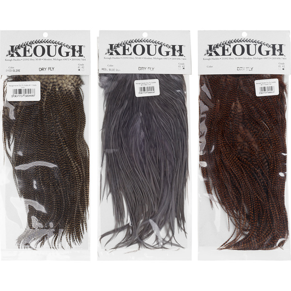 Sella di gallo Keough Hackle per mosche secche