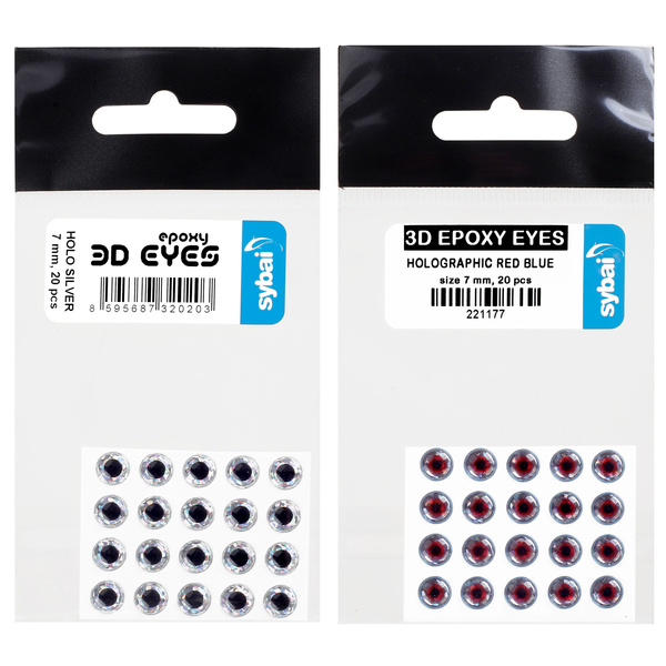 Occhi per mosche Sybai 3D Epoxy Eyes Holographic