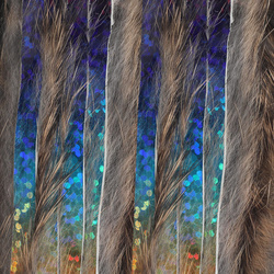 Hareline Strisce larghe di pelle di coniglio con pelo Magnum Bling