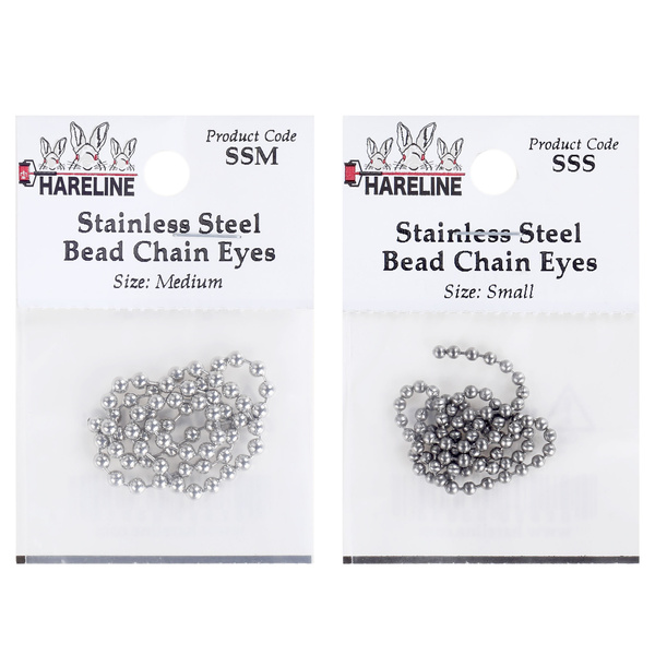 Occhi per mosche Hareline Stainless Steel Bead Chain Eyes