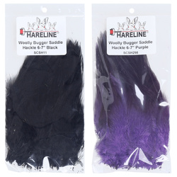 Hareline Piume di sella di gallo per hackle Woolly Bugger 6-7