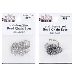 Occhi per mosche Hareline Stainless Steel Bead Chain Eyes