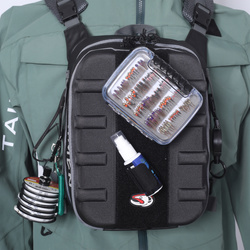 Taimen Egiin chest pack per la pesca a mosca - Black