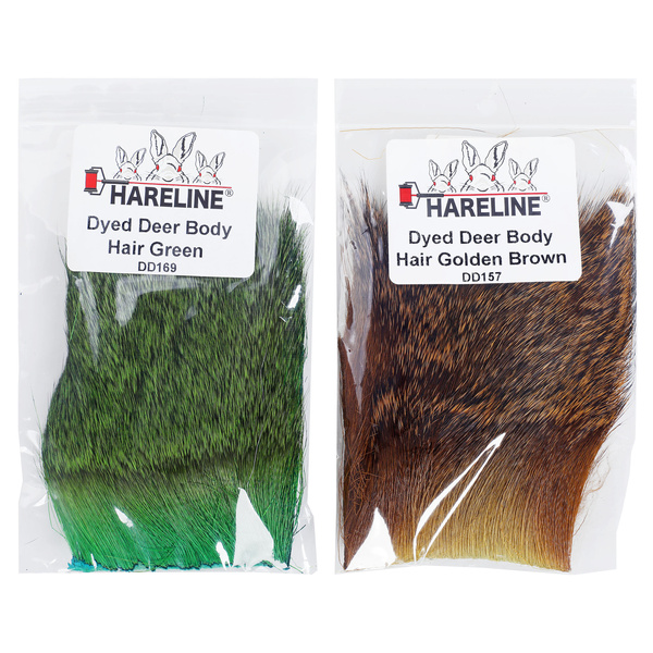 Hareline Pezza di pelle con pelo del corpo di cervo