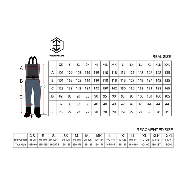 Waders traspiranti Negnon Omega ZIP