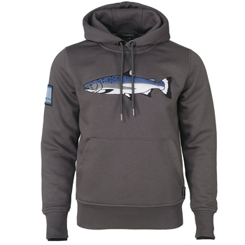 Felpa con cappuccio e ricamo Taimen Menza - Grey