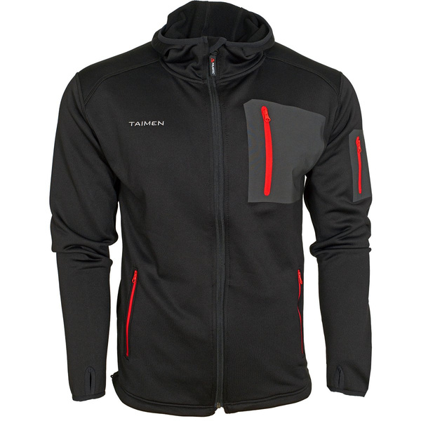 Giacca in pile con cappuccio e zip integrale Taimen Polartec Power Stretch