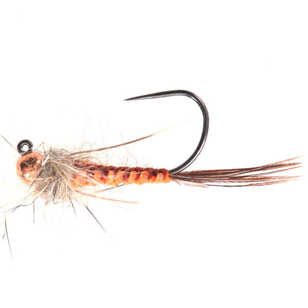 Jig marrone con dorso intrecciato arancione